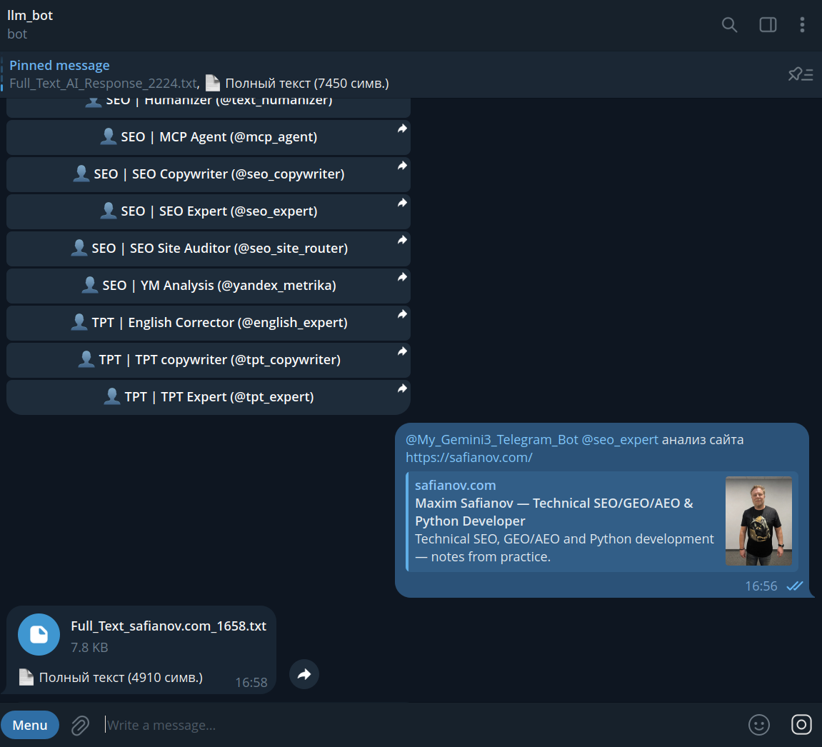 AI TG Chat