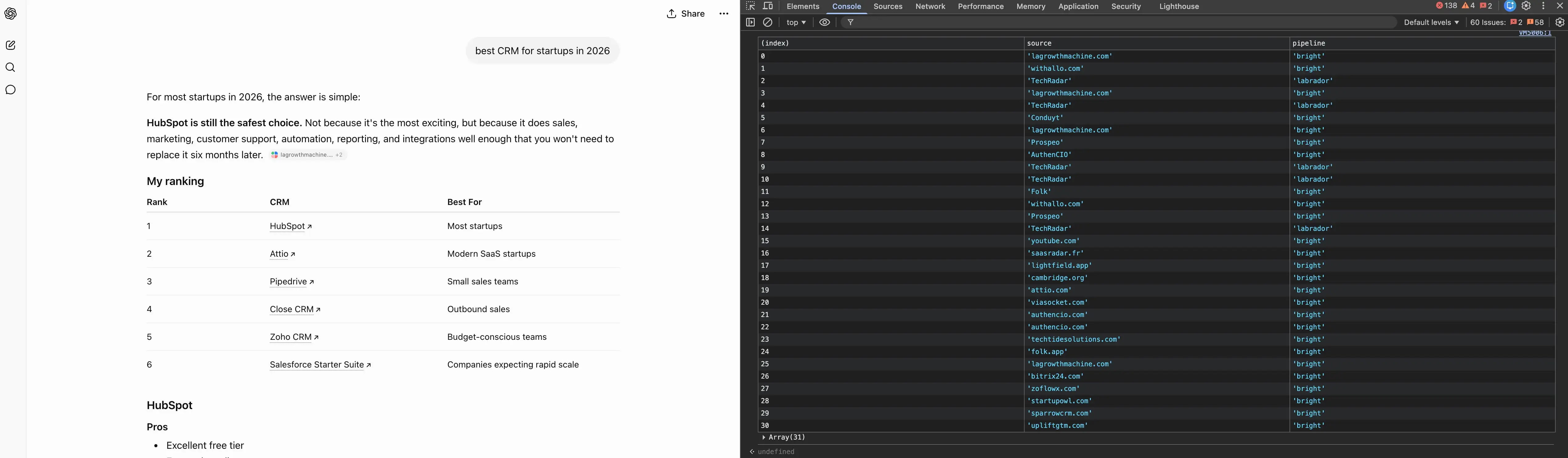 Google Chrome Dev Tool